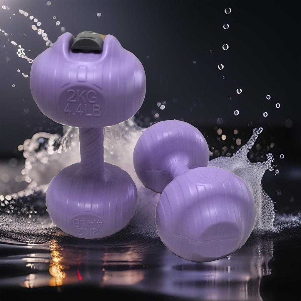 2 Uppblåsbara Hantlar som kan Fyllas med Vatten, Läcksäkra Träningsredskap, Leksak för Barn, Ideala för Gym, Kontor Eller
