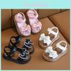 Princess Girls Sandals Summer Nonslip Soft Sole With Butterfly Bow For Toddler Kids