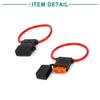 ACROPIX Type Universal Waterproof Fuse Holder 40A Red Black 2pcs