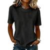 Women’s Casual Relaxed Fit Crew Neck Short Sleeve Shirt Comfortable Soft Fabric Versatile Everyday Top