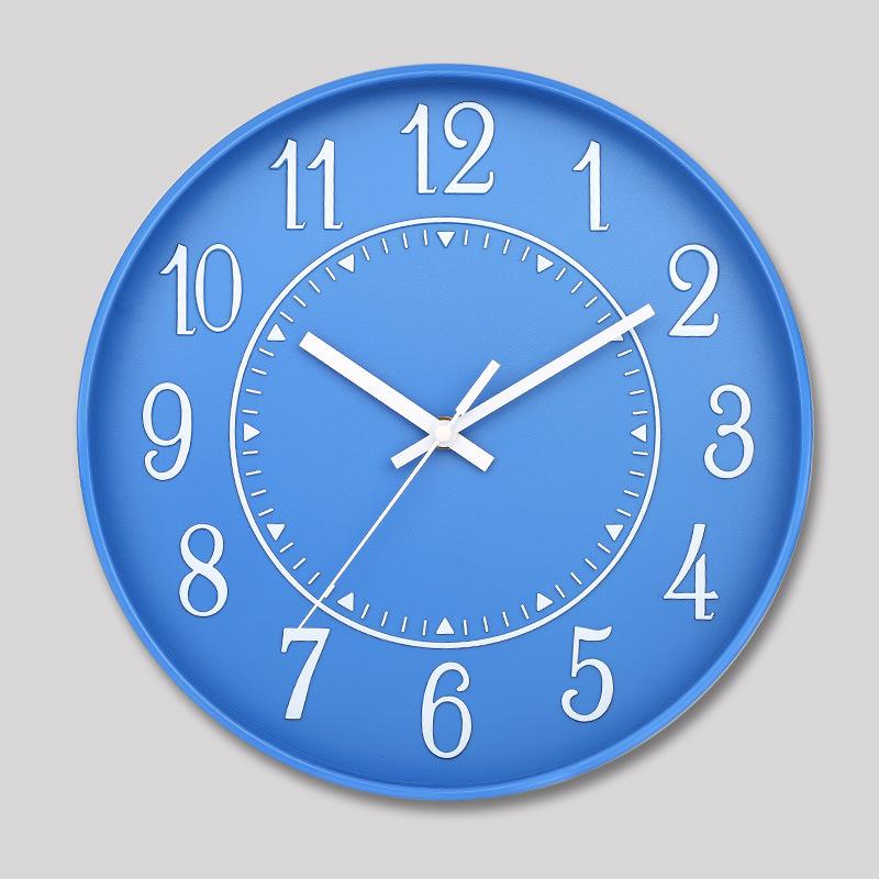 12 Inch 30CM Silent Wall Clock, Creative and Fashionable, Three-dimensional Digital Minimalist Clock for Home Living Room