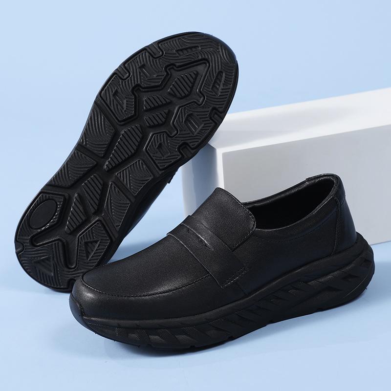 

Plus Size Shoes for Men 37-47 Spring Fashion Men Slip on Platform Wedge Round Toe Non-slip Flats Casual Sneakers Nurse Shoes 47 чорний