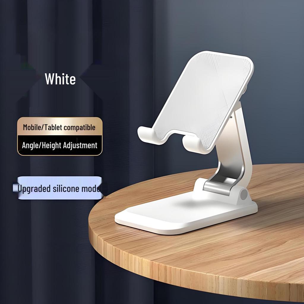 Adjustable Desktop Phone & Tablet Holder - Multi-Functional, Folding Stand for Live Streaming & Stable Support