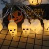 Christmas Thanksgiving Halloween LED String Lights Portable Pumpkin Ghost Skeletons Lights for Home Bar Halloween Party Decor
