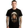 Native Spirit Indian Face Red Indian Biker Tshirt Top Tee