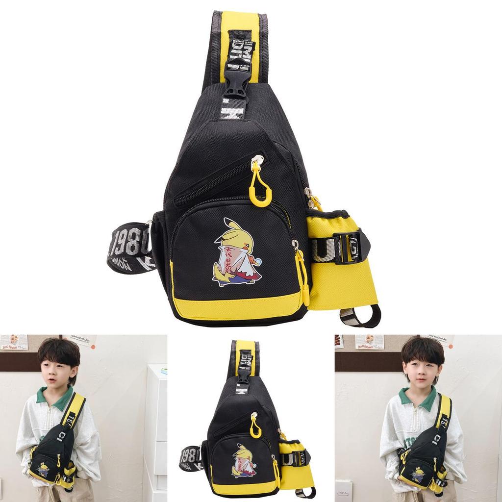 Borsa da petto Pokemon Fulmine per bambini in nylon traspirante per uso quotidiano