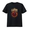 Eric Clapton Guitar Flames Smoke Music T Shirt for Men Rock Style Vintage Washed Top For Everyday Wear Versatile Unisex Stylish