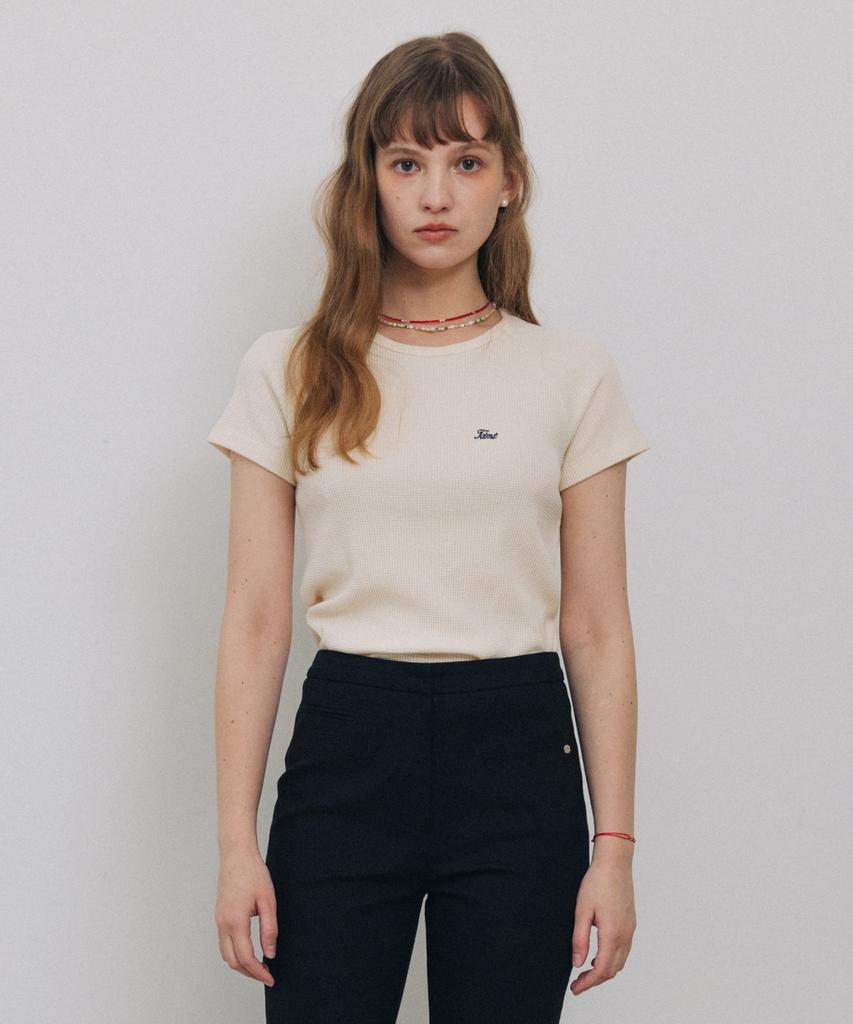 TTUDEMENT Raglan Short Sleeve T-Shirt (Ivory)