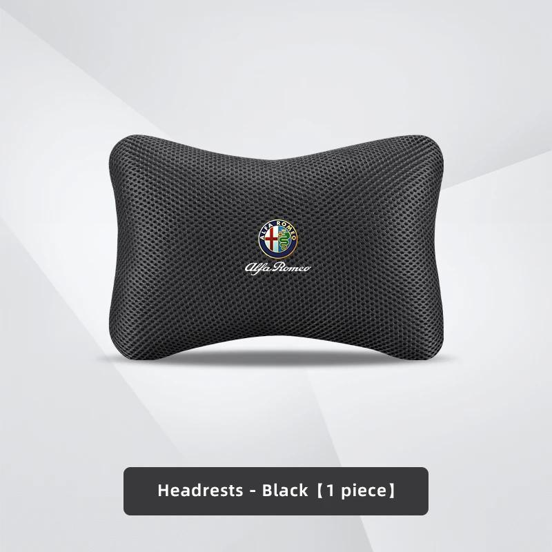 Hub Caps Ice Silk Car Headrest Lumbar Support Car Interior For Alfa Romeo 4C 159 Spider Giulietta 8C Memory Foam Neck Pillow Wai XGHIJ1