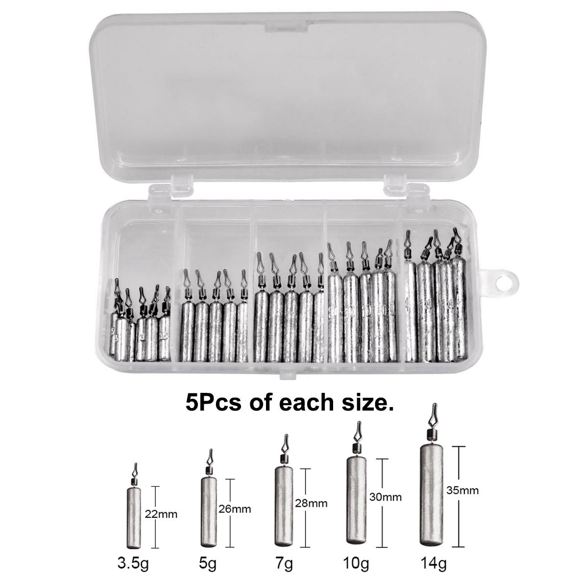 

25 шт. рыболовных грузил в форме бруска 3,5 г 5 г 7 г 10 г 14 г 20 г пуля рыболовные принадлежности для ловли щуки для окуня рыболовные снасти