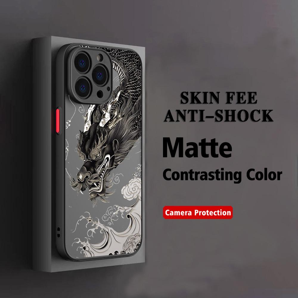 HOT Fashion Chinese Dragon Phone Case For iPhone 17 16e 16 15 14 13 12 11 Mini Pro Air Max X XR XSMax 7 8 6 Plus Matte Clear