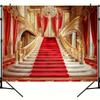 Luxury Red Carpet Palace Background, European Real Gold Background Photography Decoration