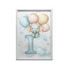 Poster Elephant On the Letter I Poster Elephant On the Letter I, 70X100 Cm, Dark Brown Wooden Frame, 230 Gsm Matte Paper