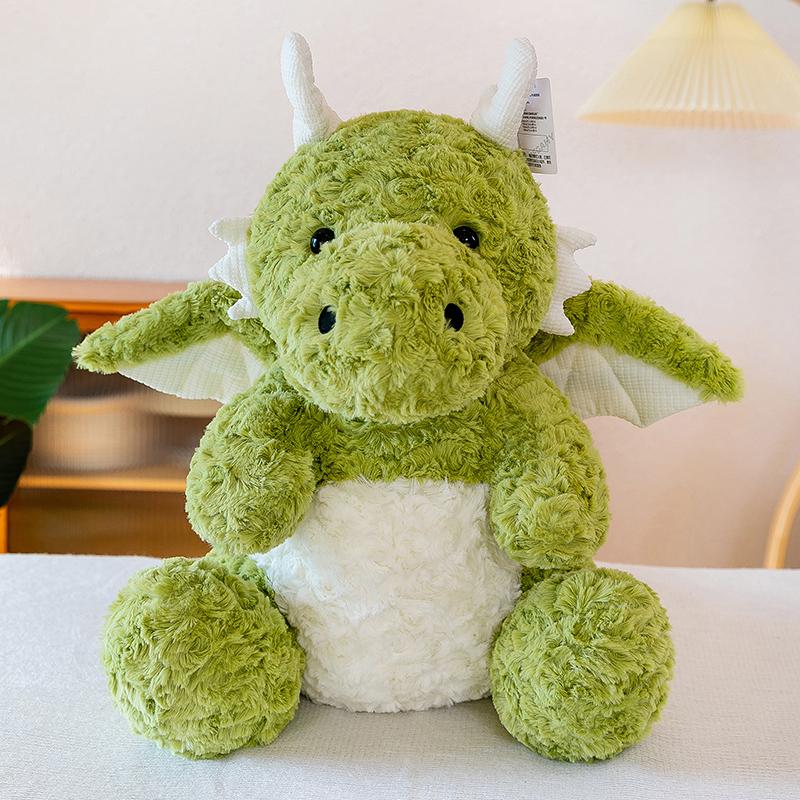 

Green Little Flying Dragon Plush Toy Cloth Doll Dinosaur Soft Stuffed Animal Sleeping Pillow Cushion Kids and Girls 21cm зелений