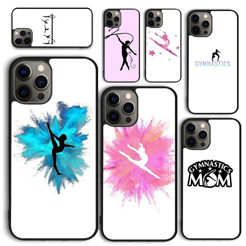 Gymnast Silhouette Phone Case for iPhone 17 Air 16 Coque 15 14 12 13 PLUS 11 PRO MAX Back Cover Fundas Shell