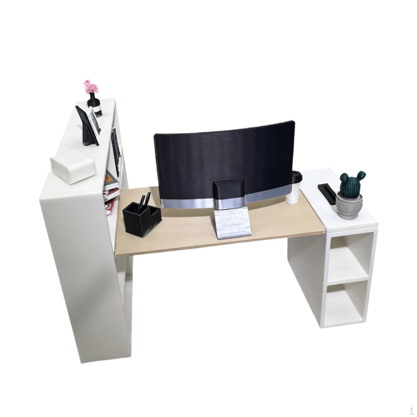 

1/12 Miniature Office Furniture Set Dollhouse Decoration Landscape Decor Ornament