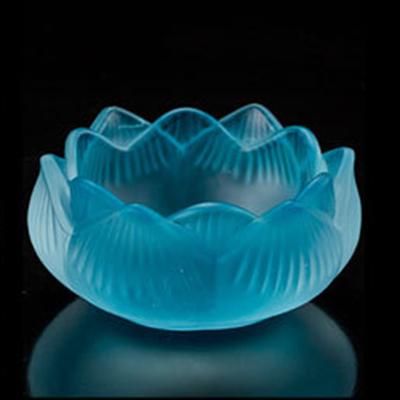 Seven Colors Crystal Incensee Burner Glass Lotus Candle Holders Handicraft Decoration for Home Buddha Mini Zen Cone Censer