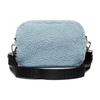 MLB Lamb Fleece Series LA Dodgers Logo Zipper Camera Bag Unisex Shoulder Bag Pink Blue 3ACRS0316-50BLL