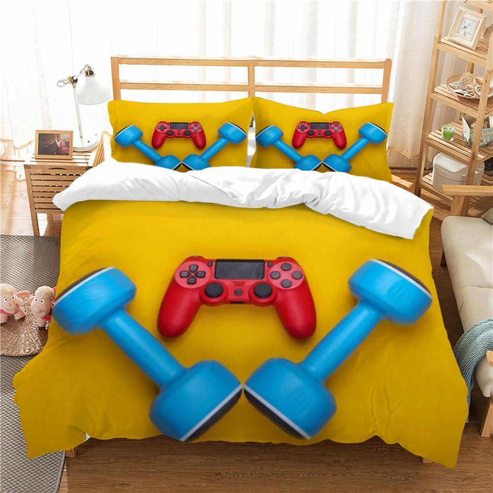 Gamer 3D Duvet Cover Comforter Bed Cover Set Home Decor Bedroom Soft Interesting Microfiber Quilt Cover