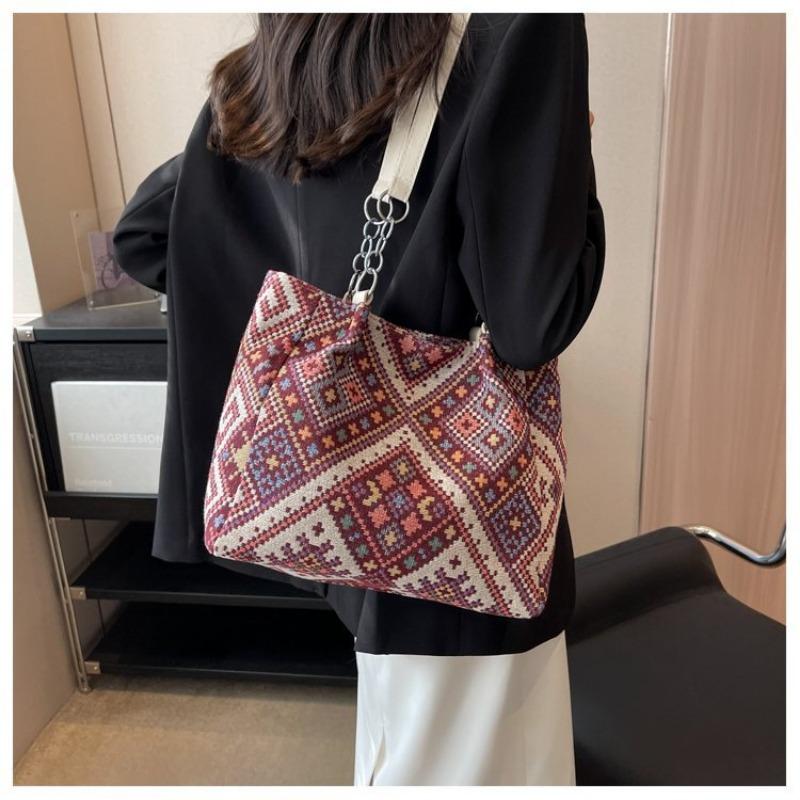 Large Capacity Commuter Canvas Bag Female Class Versatile Shoulder Tote Bag