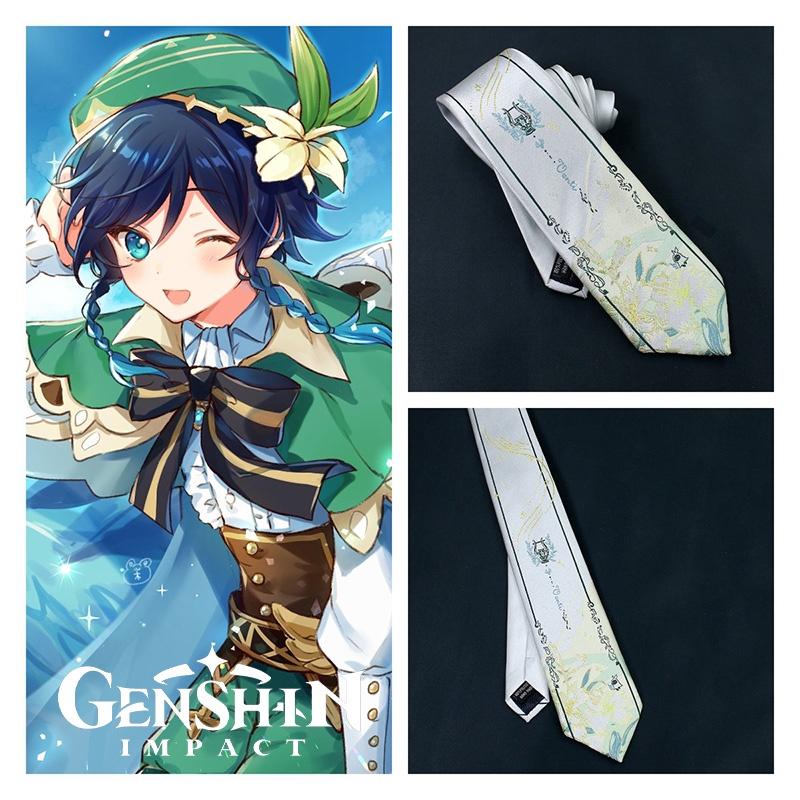 Genshin Impact Originalspiel Bard Windy Necktie Anime-Stil Krawatte für Jkdk Schulmode