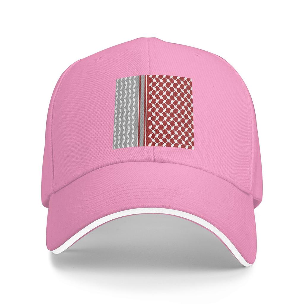 Spring Casual Baseball Cap Palestine Keffiyeh and Lines in Red Outdoor Sports Trucker Hat For Women Unisex Quality Snapback Cap