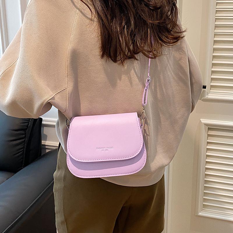 Casual Stylish Small Square Bag In Black White Blue Purple Khaki And Brown For Everyday Use