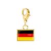 Braccialetto con Charm Bandiera in Acciaio Inossidabile con Moschettone, Gioiello Ciondolo Paese per Regalo di Viaggio Accessorio Stile