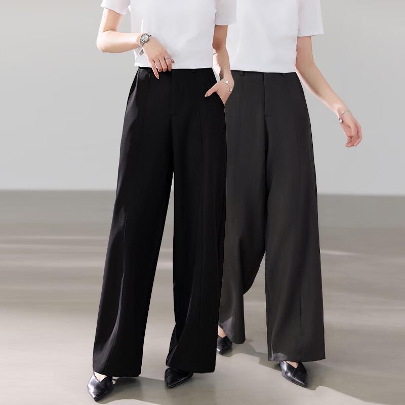 VICTORIA&VERA Women's High-Waist Wide-Leg Suit Trousers