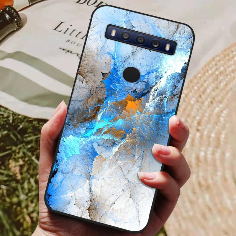 For TCL 10 SE Case Black TPU Silicon Shell For TCL 10SE Phone Cover Tcl 10se Cases T766H T766J T766U T766A Fundas Bumper Marble