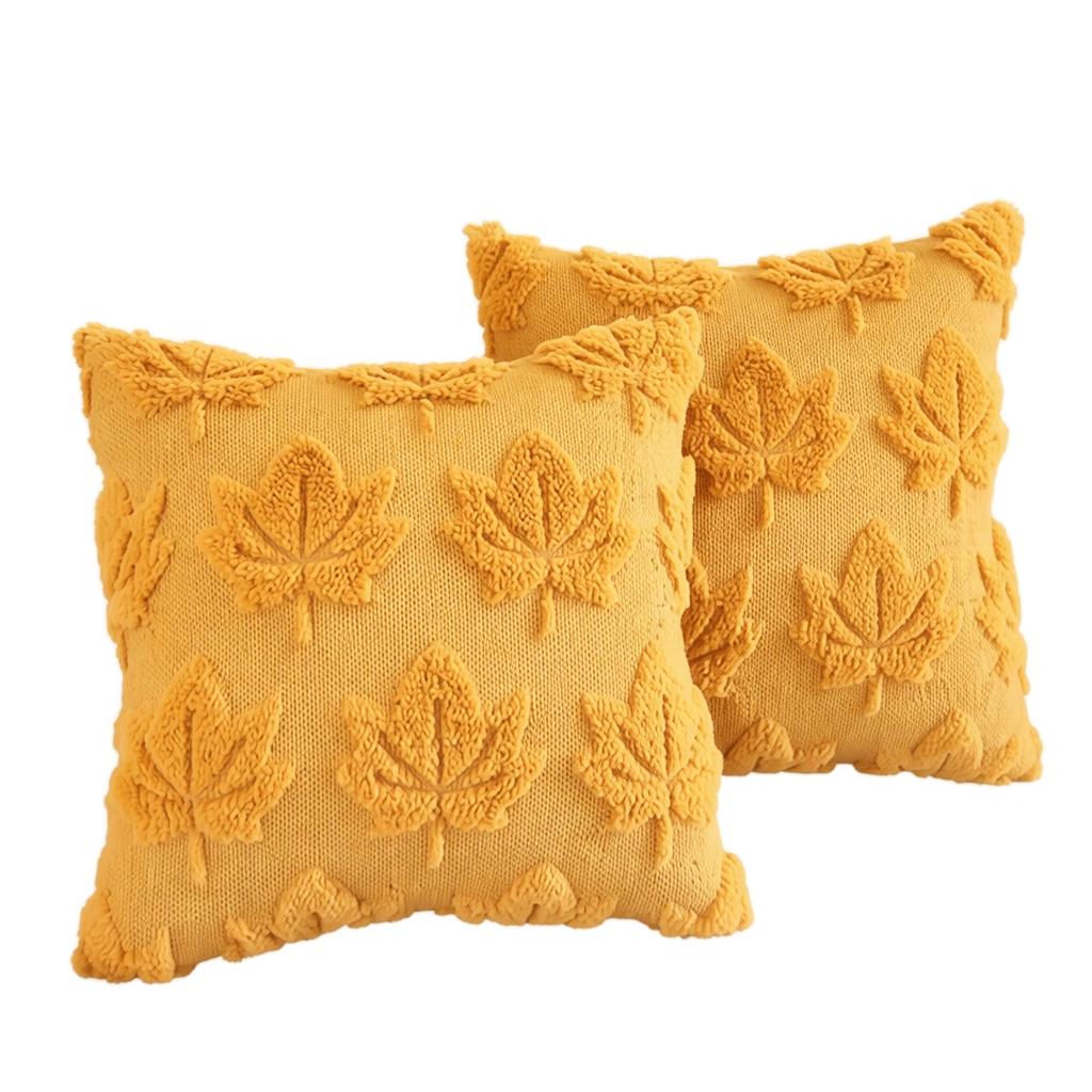 Halloween Maple Leaf Cover Decorative Fall Throw Cushion Case for Sofa Couch