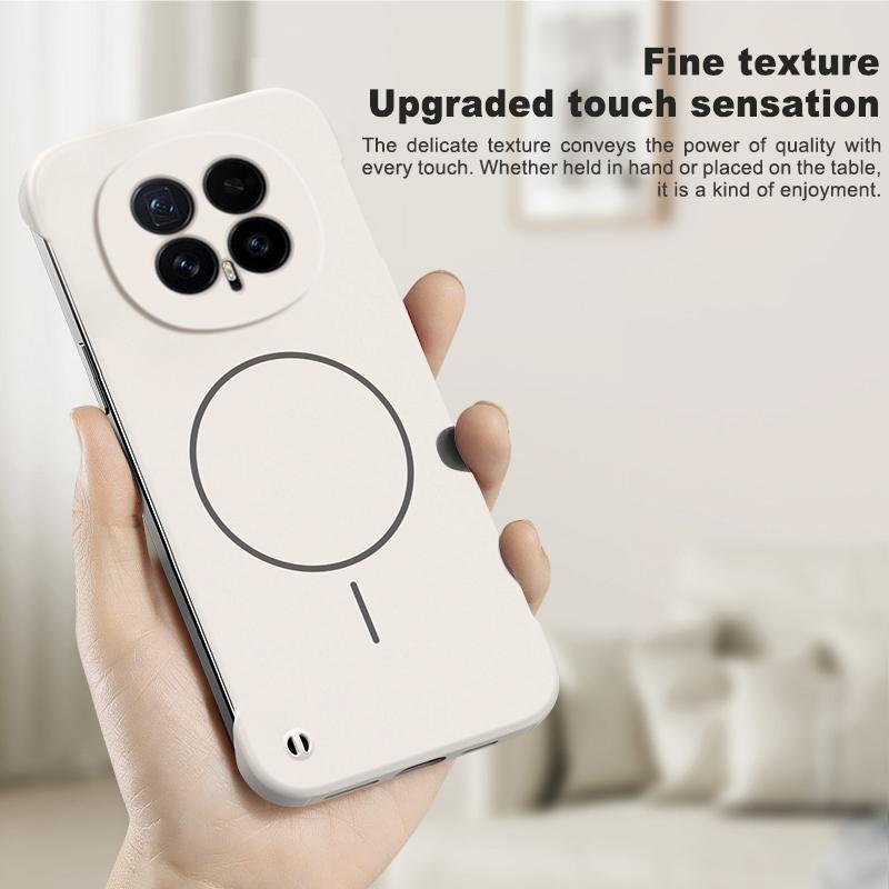 For Magsafe Frameless Case For Honor Magic 8Pro Frosted Ultra Thin Wireless Charging Hard Shockproof Cover for Honor Magic 8 Pro