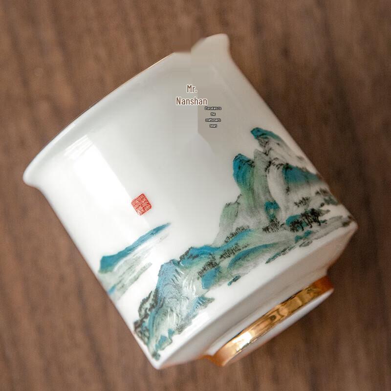 Qianli Jiangshan Ceramic Teacup Pair