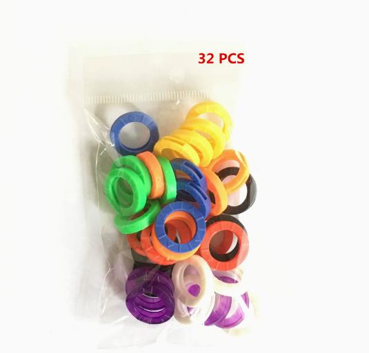 

32pcs Premium Vintage Key Covers | Charming Silicone Key Caps in 8 Assorted Colors for House Key Identification and Protection