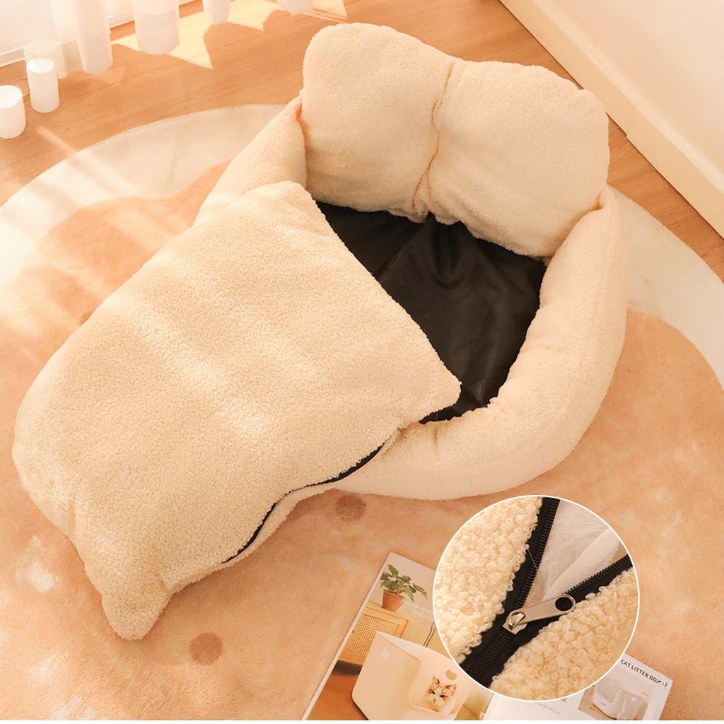Winter Warm Pet Bed Thickened Washable Dog Bed for Large Dogs Teddy Fleece Heart Bed