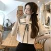 Women's French Navy Collar Shirt & Pleated Skirt Set - Fresh JK Campus Style