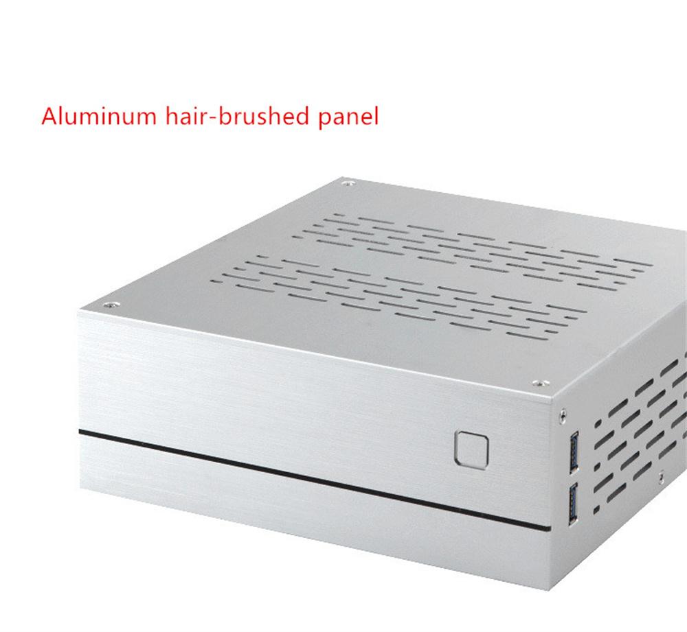 For MINI-ITX Computer Case Chassis Aluminum Home Theater AC-DC HTPC Computer Box