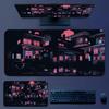 Japan Aesthetics Purple Neon City In Stocked Laptop Gaming Mice Mousepad Size for large Edge Locking Game Keyboard Pad