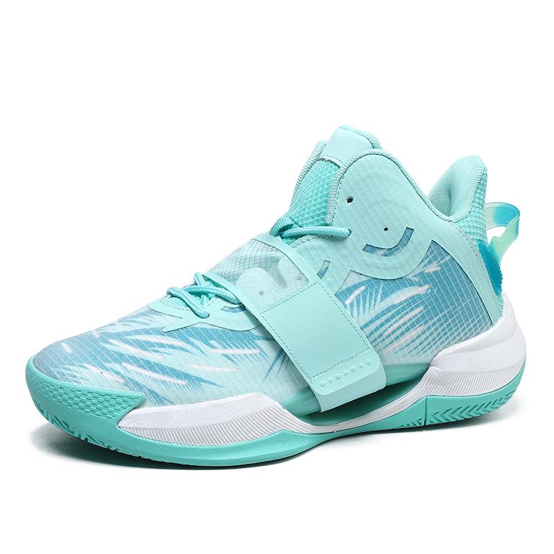888-1 Unisex High-Top Basketball Shoes with Detachable Velcro and Mesh Surface - Stylish Training Footwear