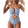 New swimsuit women's one-piece explosion sexy solid color bikini women's swimsuit