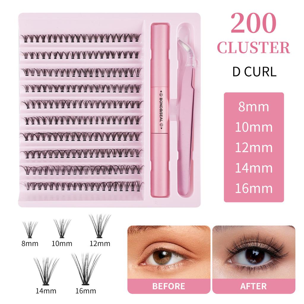 Diy False Eyelashes Hot Melt Multi-Hair Single Cluster Self-Grafting False Eyelashes Segmented Eyelashes
