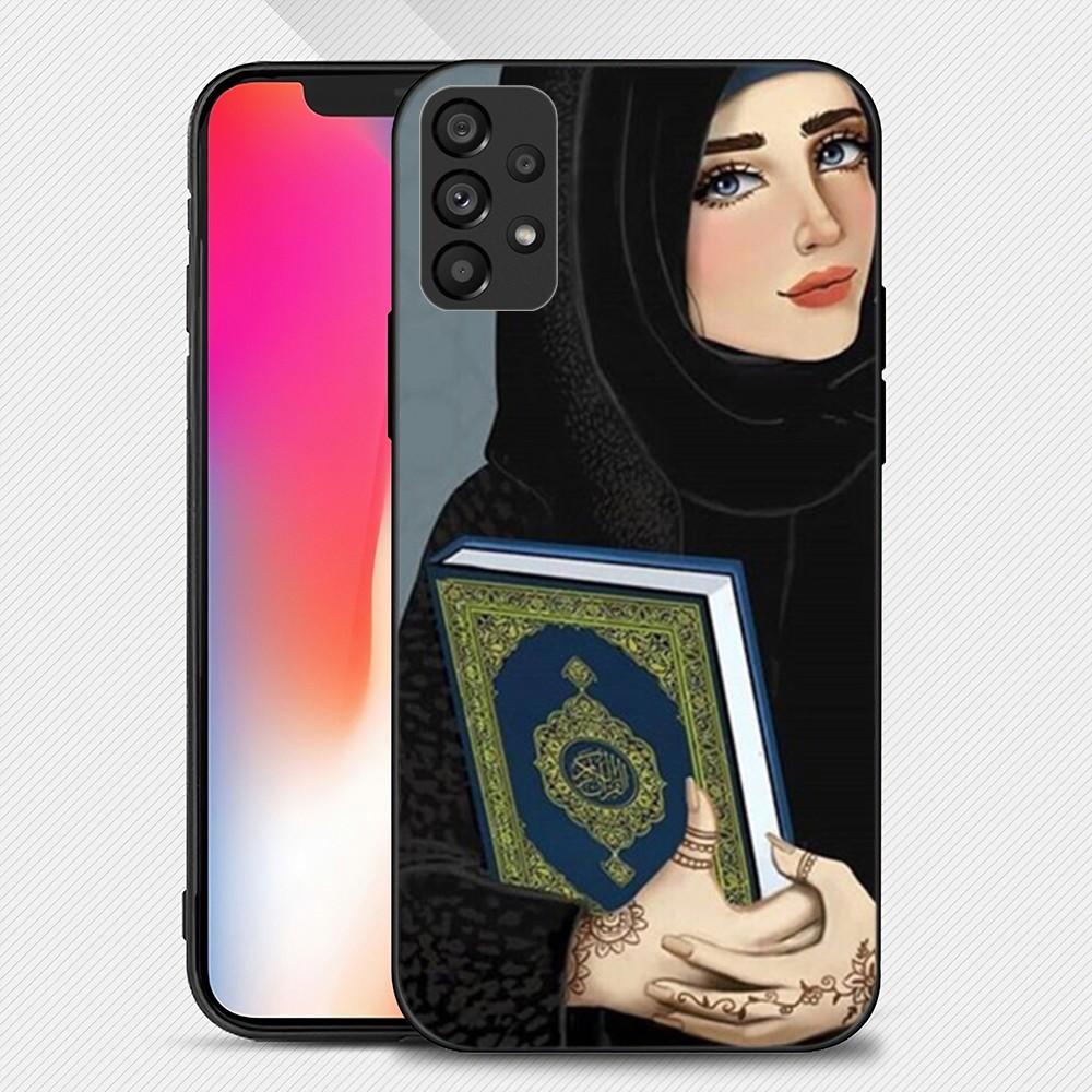 Muslimský Islámský Arabský Hidžáb Obličejová Mřížka Oči Korán Pouzdro na Telefon Pro Samsung Galaxy S22 S23 Ultra S21 S20 FE Plus Note 20 Měkký Kryt