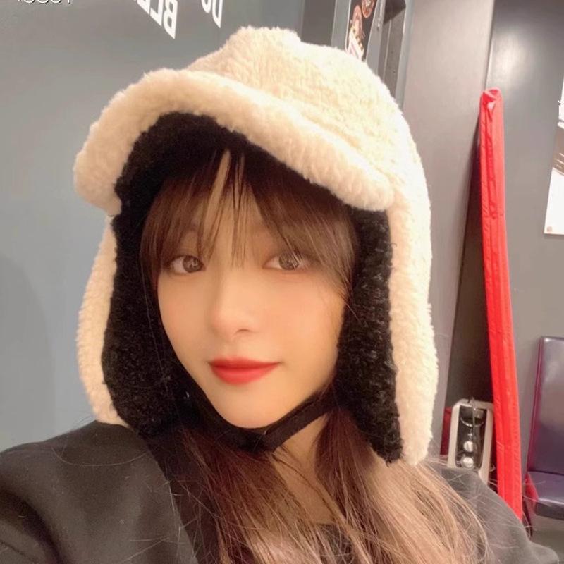 Bicycle Ear Protection and Windproof Lei Feng Hat Trendy Pilot Hat Men and Women Winter Korean Version Ins Thickened Warm Ski Hat