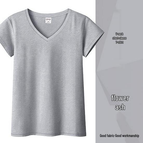 Women's Pure Cotton Short Sleeve Slim Fit Tee - Round Neck, Versatile Base Layer, New Style for Summer, Available In White and Black.
