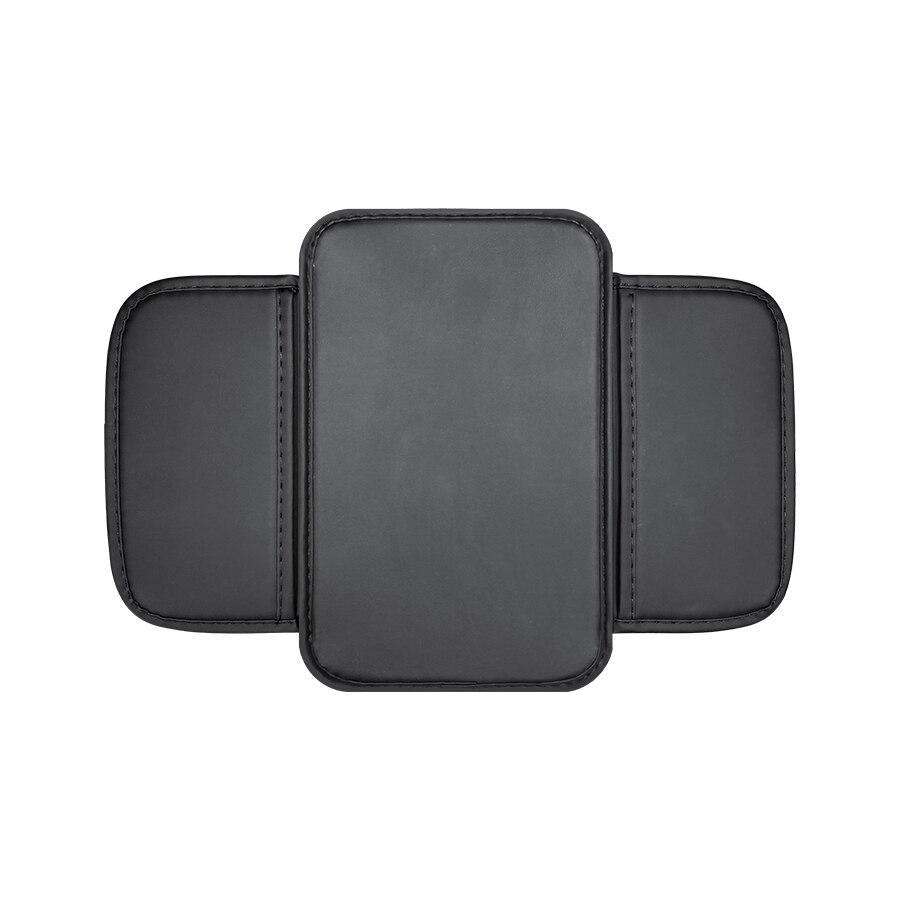 

Car Armrest Cushion Universal Elbow Support Cushion Universal Arm Rest Box Pad with Both Side Storage Bag Interior PU Leather чёрный