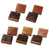 28Pcs Vintage Decorative Rubber Stamp Letter Number Pattern Wood Rubber Stamp for Scrapbooking Diary Journal DIY Craft