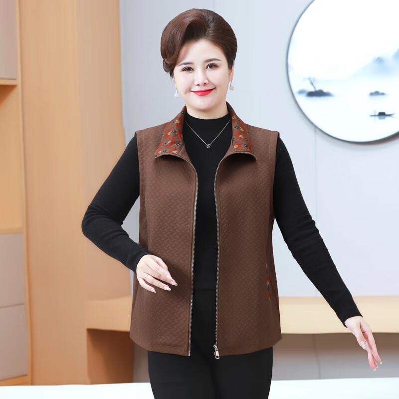 Elderly Women's Plus Size Spring Autumn Vest Jacket