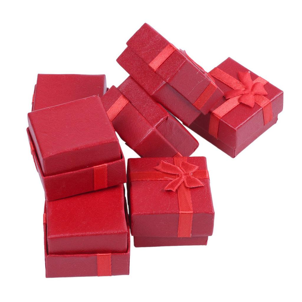 A74E-96-Piece Gift Box Set - Square Ring Jewelry Box For Anniversaries, Weddings, Birthdays, Assorted Colors