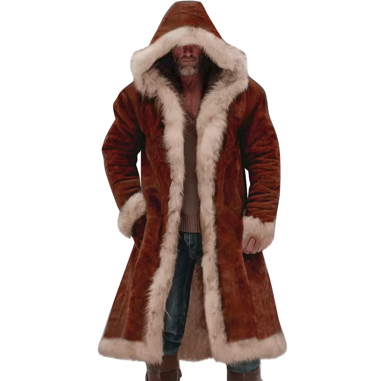 

Чоловіча однотонна куртка з кишенями на ґудзиках для роботи плюс чоловіче повсякденне довге пальто M коричневий