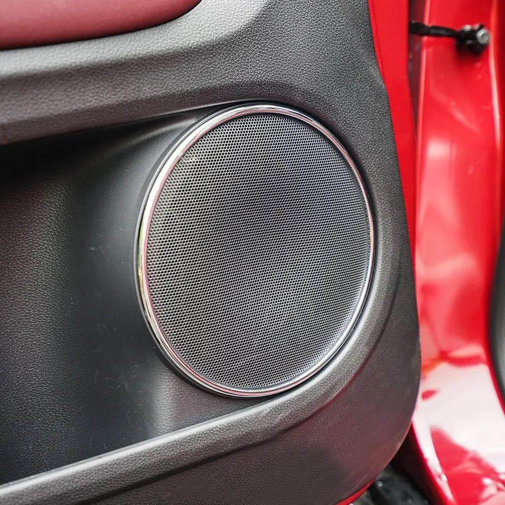 Car Door Stereo Speaker Cover for Honda HRV HR-V Vezel 2016 - 2025 Loudspeaker Ring 4Pcs Circle Sticker Accessories